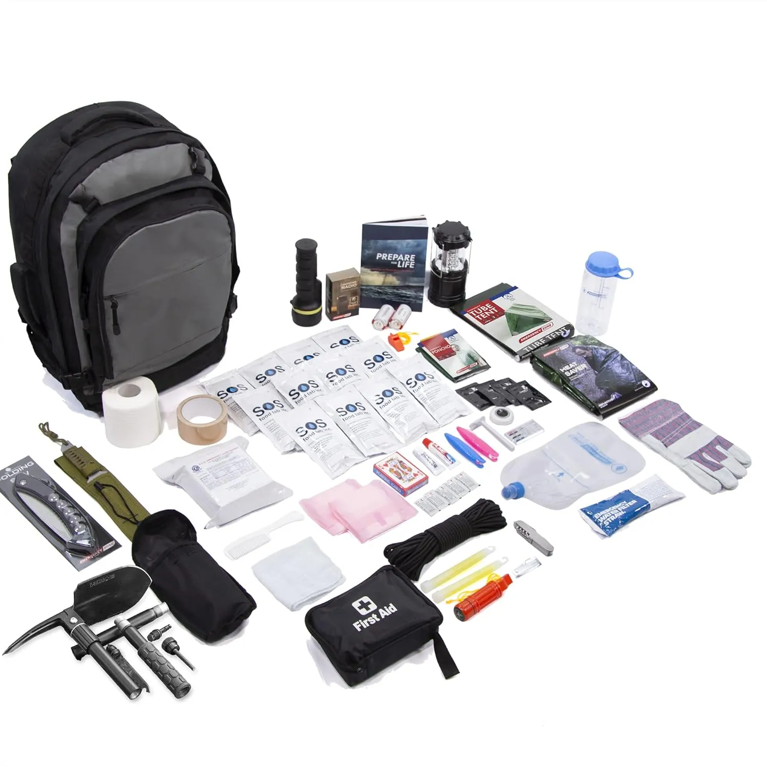 1 Person Bug out Bag Survival Kit Premium Supplies by Emergency Zone