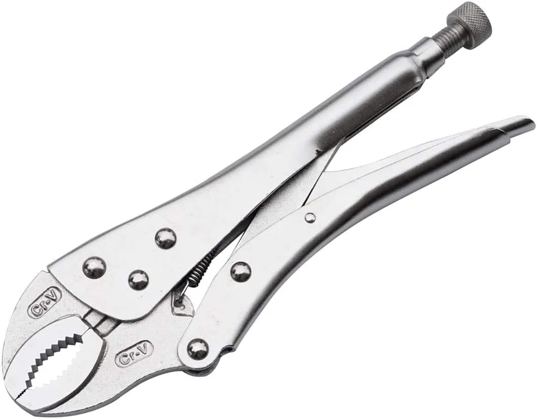 12-inch Heavy Duty Locking Pliers, Chrome Vanadium Steel, Curved Jaw Locking Pliers
