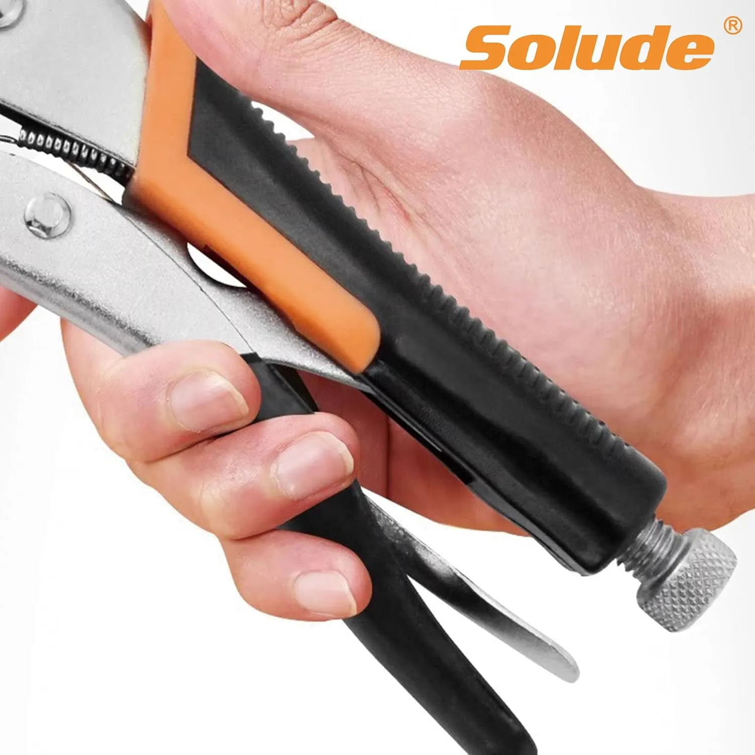 14-Inch C-Clamp Locking Pliers,Heavy Duty Vise Grip Welding Clamp With Swivel Pads for Woodworking,Home,Metalworking,Auto Repair(2 Pack)