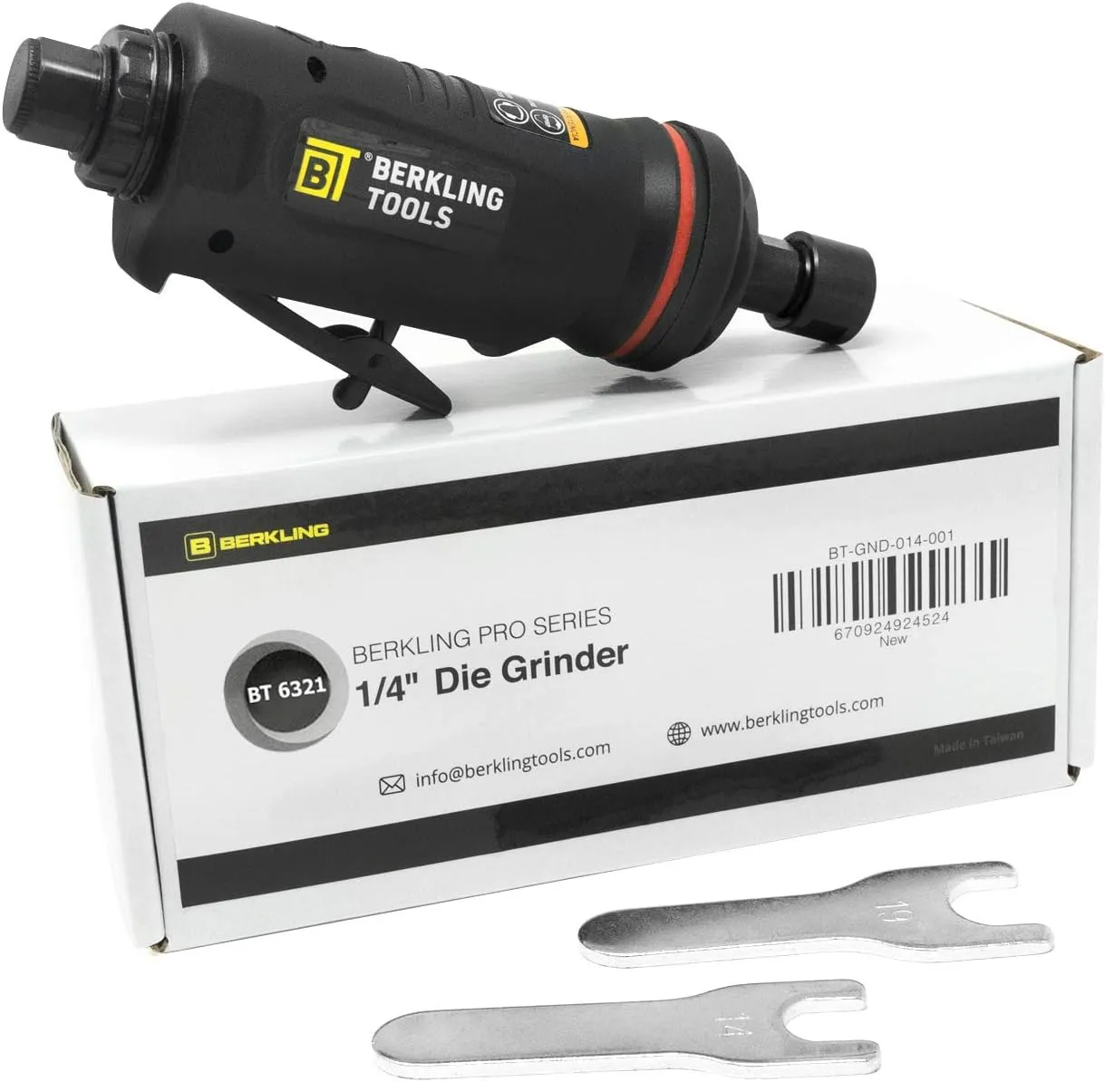 1/4" Air Die Grinder Professional Grade Heavy Duty with Variable Speed Control (Straight, Standard)