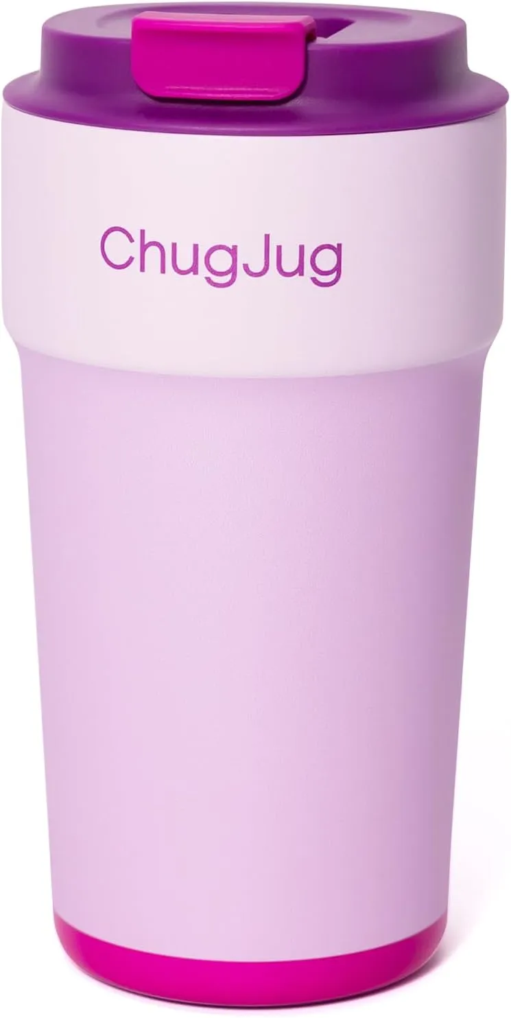 16 oz Travel Coffee Mug with Ceramic Coating, Leak-Proof Vacuum Insulated Coffee Tumbler with Lid, Reusable Double Wall Stainless Steel Travel Cup for Hot& Cold Drinks (Violet Dream)