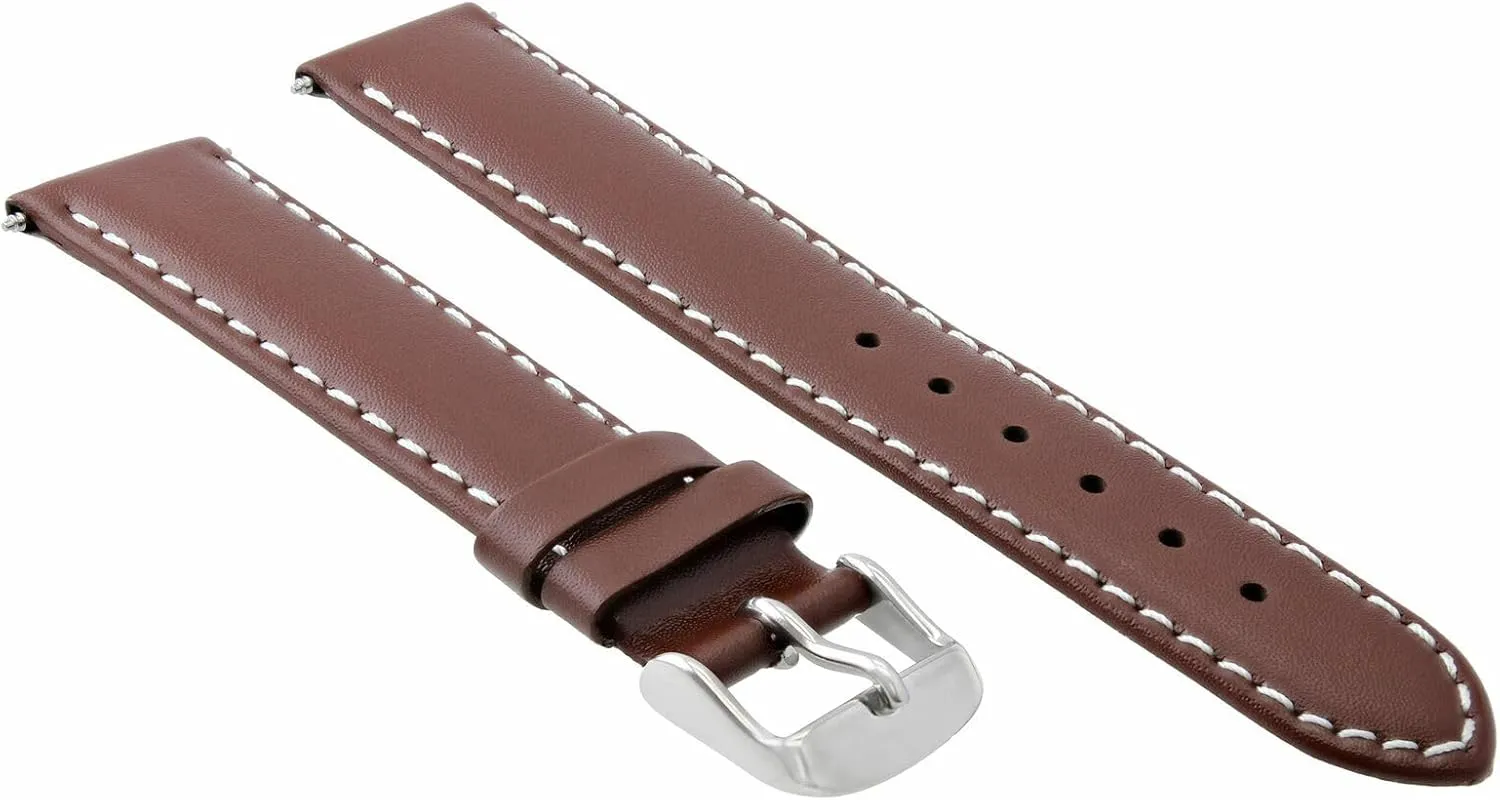 18-19-20-22-24-26mm Leather Watch Band Strap Smooth Compatible with Movado