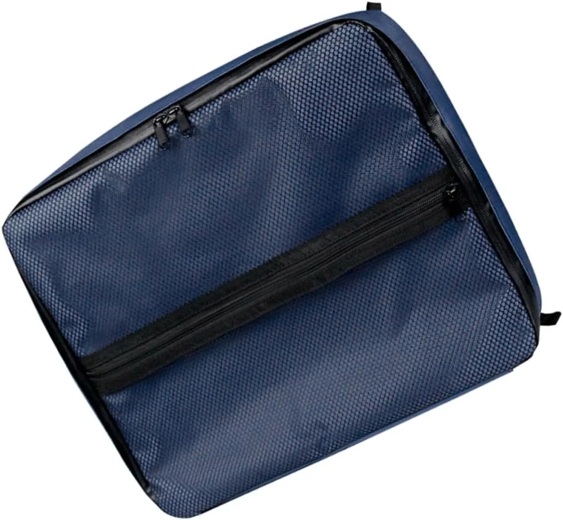 1pc Large Capacity Ice Pack Foldable Cooler Bag Insulated Travel Suckers Waterproof Deck Cooler Bag Blue