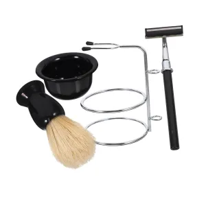 1set Men Manual Shaving Kit Set Shaving Brush Bowl and Stand for Precise Grooming Suitable for All Skin Types Easy Maintenance