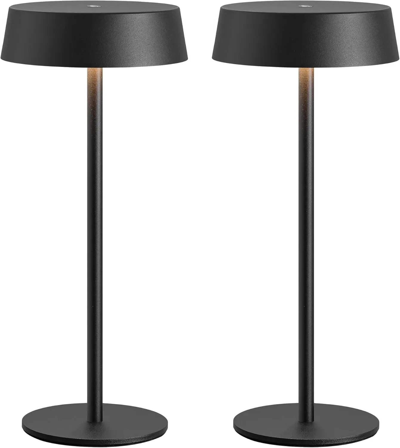 2 Pack Cordless Table Lamps, Rechargeable Lamp with 5000mAh Battery Operated, Touch Lamps, Portable Indoor/Outdoor Lamp for Kitchen Living Room Bedroom, Waterproof (Black)