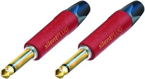 2 Pack Neutrik NP2X-AU-SILENT 2 Pole 1/4" Phone Plug Gold Contacts Silent Switch