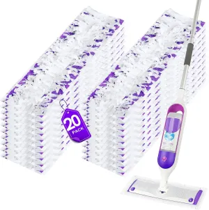 20 Count Power Mop Pads Refills for Swiffer, Compatible with Swiffer Power Mop Refills Replacement Disposable Power Mopping Pads Refills for Multi-Surface Floor Cleaning