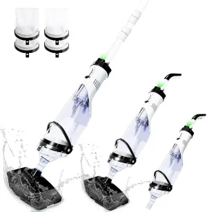 2025Upgraded Cordless Pool Vacuum for Above Ground,LED Display&11.5" Wider Head,Handheld Pool Spa Vacuum Cleaner for Inground Pools Hot Tub,Rechargeable,up to 19.5 GPM for Leaves,Debris,Shallow Steps