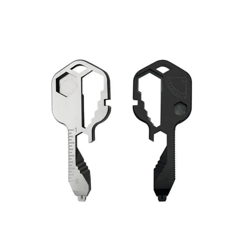 24-in-1 Key Shaped EDC Tool - Multi-Function Survival Gadget