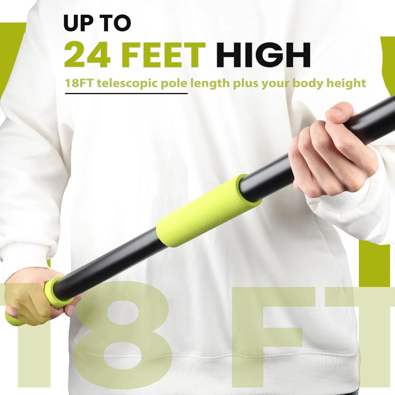 24FT Telescopic Light Bulb Changer for High Ceilings,Aluminum alloy lightweight lightbulb changer for high ceilings,High ceiling light bulb changer with pole for high ceilings and embedded lights