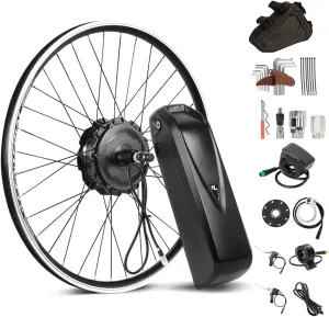 26 inch Ebike Conversion kit 48V500W Rear Front Motor Wheel with 48V13Ah Battery Fit for 6S 7S 8S 9S 10S Cassette Screwed Brushless Motor Kit
