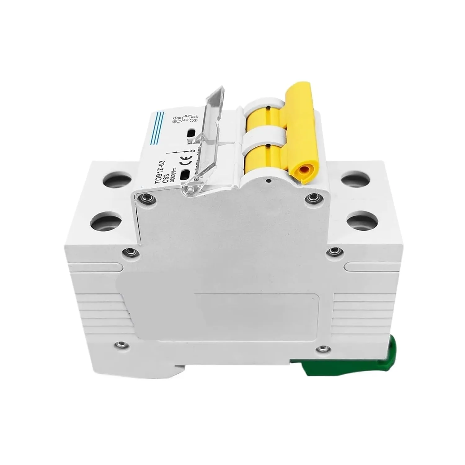 2P DC 600V Circuit Breaker MCB C Curve Single Pole Direct-Current Fuse for PV Witch Cover(2P 25A)
