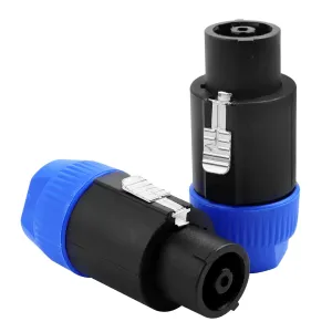 2pcs 8 Pole Speakon Connector - Pack of 2 Pro Audio Jack Amplifier NL8 Speak-On Quick Lock Plugs - Compatible Neutrik Speak-On NL8FC, NL8FX, NL8MP, NL8MPR for Loudspeaker Connectors