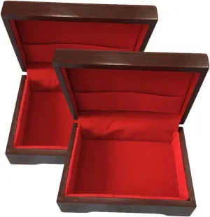 2pcs Wooden Card Storage Case Sturdy for Poker Cards Compact Trinket Holder Elegant Design for Organizing and Jewelry
