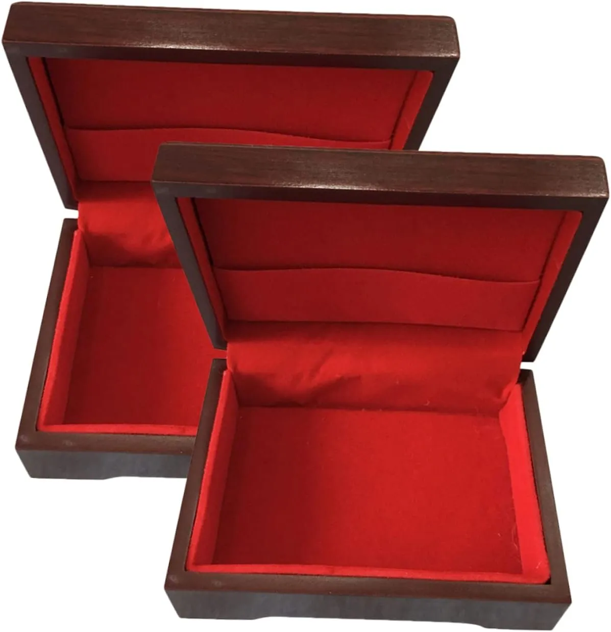 2pcs Wooden Card Storage Case Sturdy for Poker Cards Compact Trinket Holder Elegant Design for Organizing and Jewelry