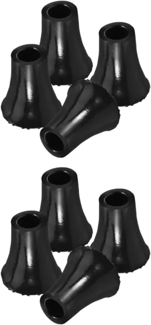 2sets 4pcs Nonskid Cane Tips Durable Slip Replacement Tips for Stability Material Walking Cane Accessories for Improved Balance and Safety Various Surfaces 4pcs*2