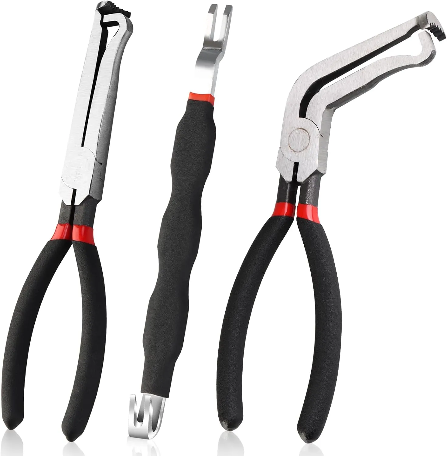 3 Pcs Electrical Disconnect Pliers, 8 Inch 60 Degree Circuit Breaker Pliers, Electrica l Disconnect Plier s for Cars, Electrical Connector Plier Separator, Automotive Wire Locking Push Tab