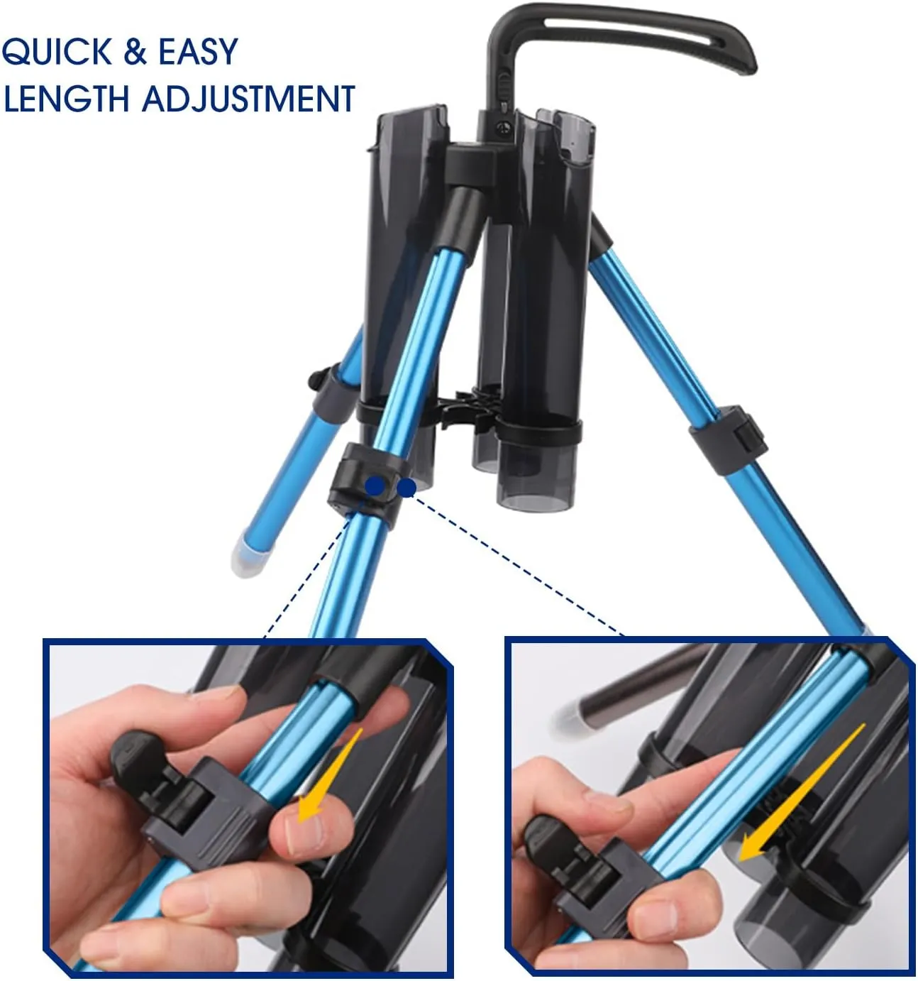 3-Tude Portable Fishing Rod Holder - Stand Holds Up to 3 Rods, Outdoor Fishing Gear Equipment Organizer