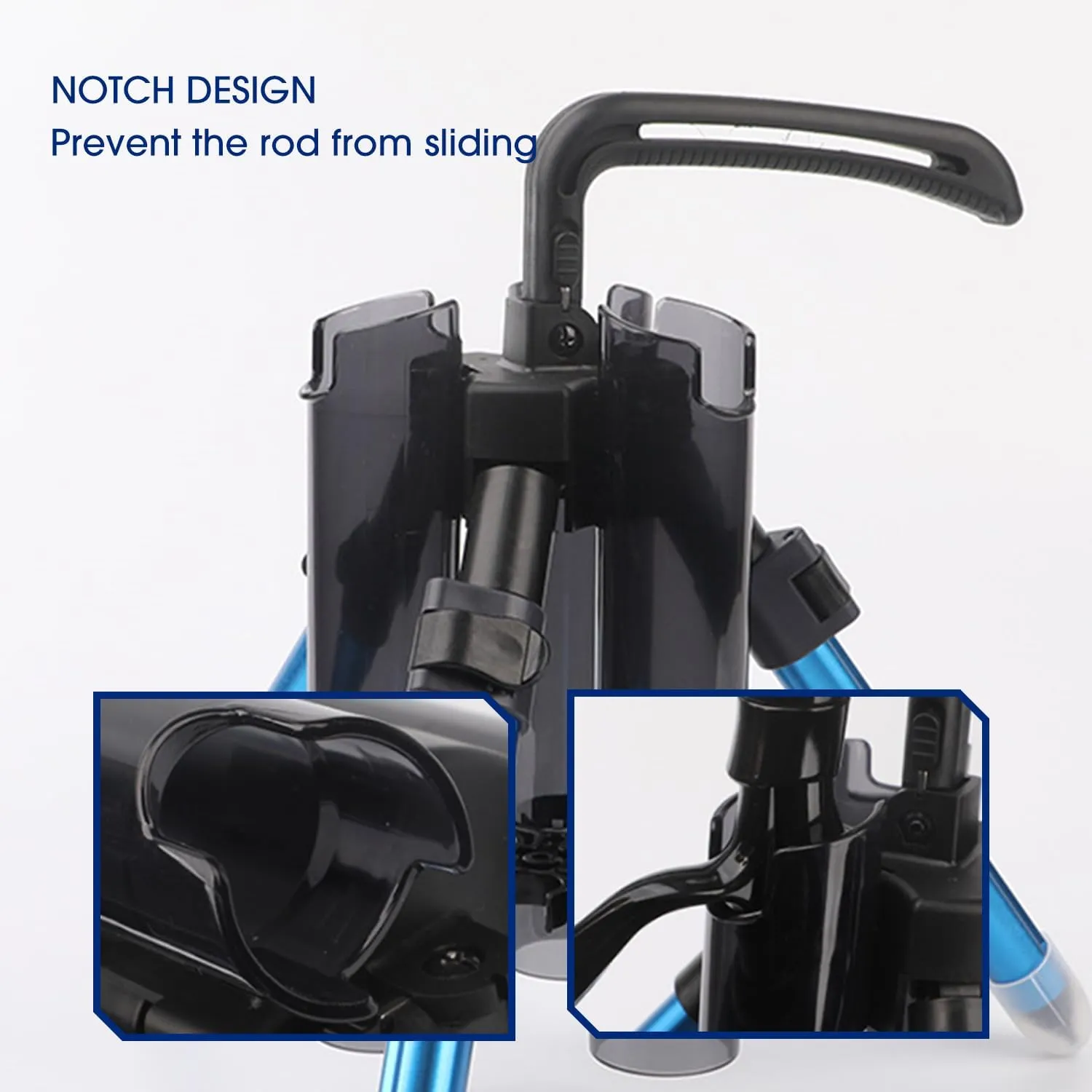 3-Tude Portable Fishing Rod Holder - Stand Holds Up to 3 Rods, Outdoor Fishing Gear Equipment Organizer