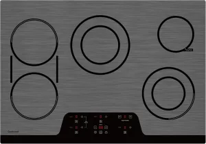 30 Inch Electric Cooktop 5 Burners, ETL & FCC Certificated, Sync Burner, Quick Boil, Keep Warm, 9 Heating Level, Timer, Child Lock & Auto Shutdown, Drop-in Electric Stove Top,Grey