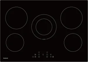30 Inch Electric Cooktop 5 Burners,3000 Watt Dual-Ring Burner for Quick Boil,Shatterproof Glass, Keep Warm Setting, 9 Heating Level,9000W, Drop-in Electric Stove Top,Gloss Black