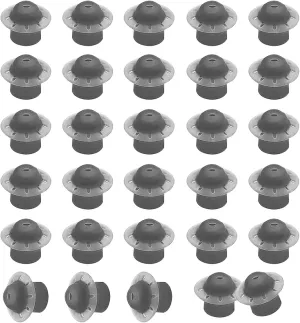 30Packs-Starkey Hearing Aid Domes Open Oticon Hearing Aid Domes Small Size Compatible with Phonak Marvel & Paradise RIC BTE Models SDS 4.0-Black