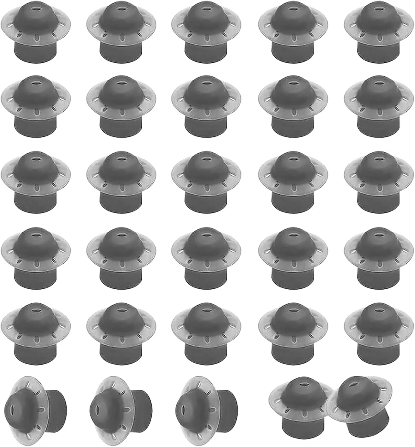 30Packs-Starkey Hearing Aid Domes Open Oticon Hearing Aid Domes Small Size Compatible with Phonak Marvel & Paradise RIC BTE Models SDS 4.0-Black