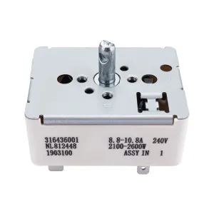 316436001 Electric Range Unit Switch Fit for Kenmore Frigidaire Crosley Gibson Kelvinator Tappan Westinghouse Surface Element Switch AP3885460 5304506425 316021501 AH1145040 EA1145040 PS1145040