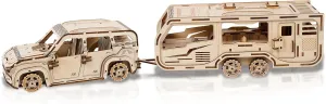 3D Wooden Puzzle for Adults, Trailer Mechanical Car 3D Jigsaw Puzzles, DIY Model Building Kit Handicraft Wood Craft Hobbies Toy, Birthday for Hobbyist 14  Teens Family Women Men, 323 Pieces