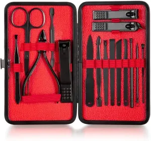 4-23 Pcs Professional Nail Cutter Pedicure Scissors Set Stainless Steel Eagle Hook Portable Manicure Nail Clipper Tool Set(Mauve)