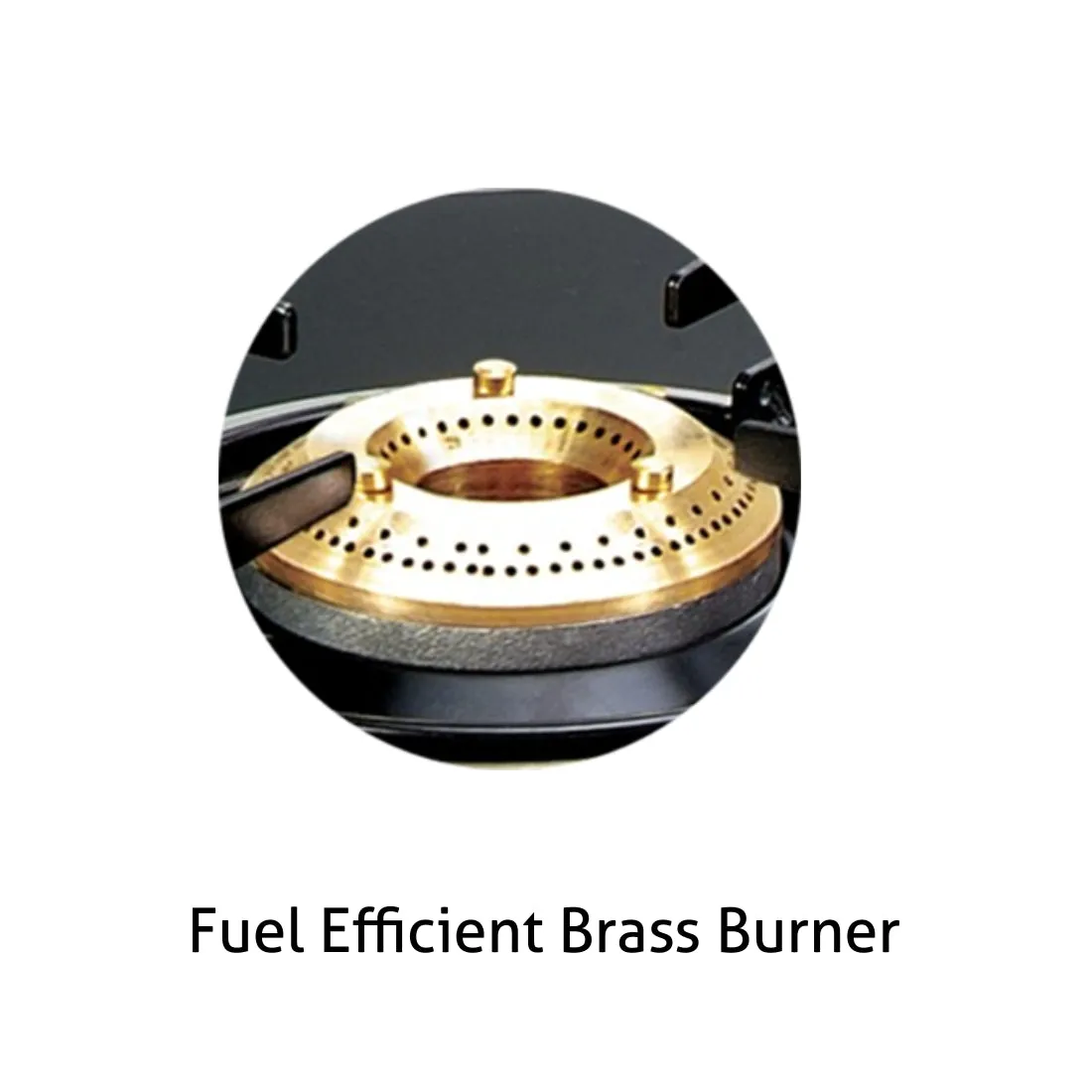 4 Burner Glass Gas Stove with Brass Burners 60CM (1041 GT BB)