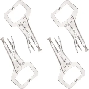 4 Pack 11 Inch Locking C Clamp, Heavy Duty Vice Grips C Clamp for Home Improvement, Welding Tasks & Workshop