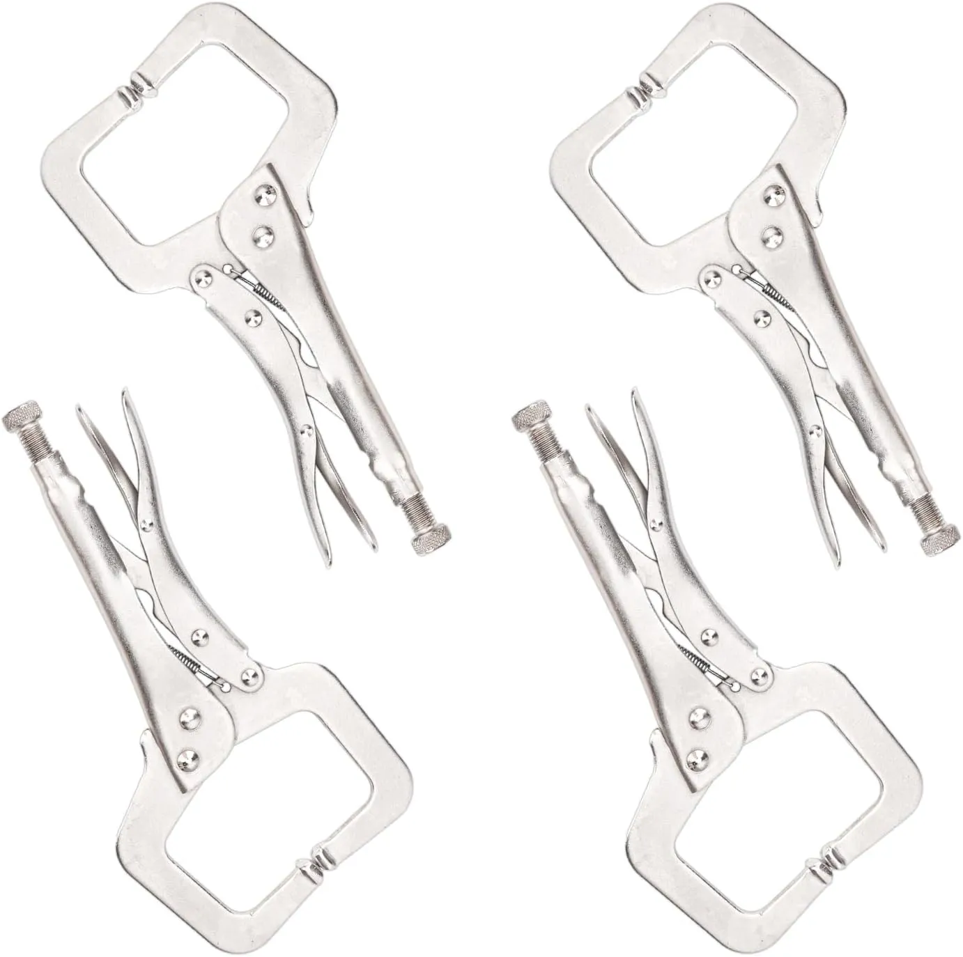 4 Pack 11 Inch Locking C Clamp, Heavy Duty Vice Grips C Clamp for Home Improvement, Welding Tasks & Workshop