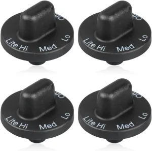 4 Pcs 71001641 Cooktop Burner Knob, Range Burner Control Knob Fit for Jenn Air Downdraft Cooktop/Range/Stove