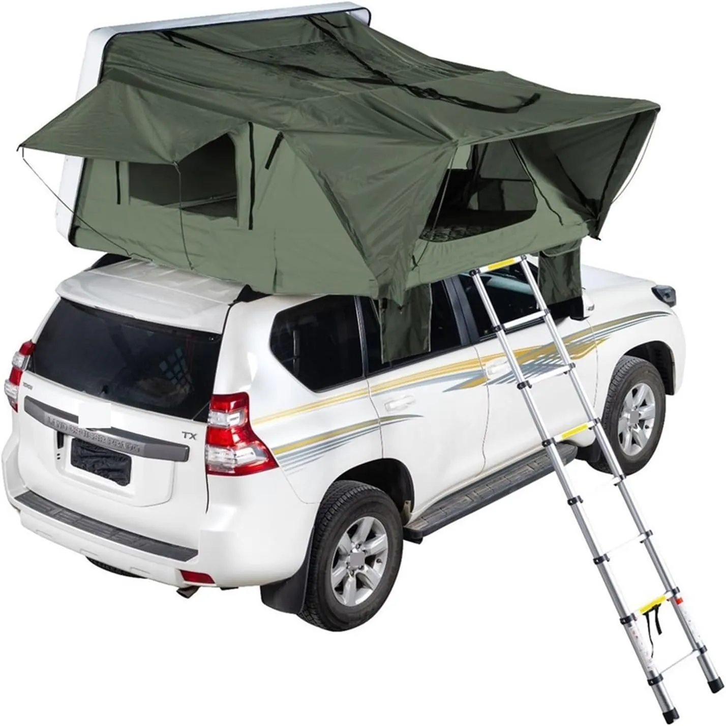 4 Person Roof Top Tent Car Rooftop Tent ABS Hard Shell Top Roof Tent for 4X4 Camping(Style 03)
