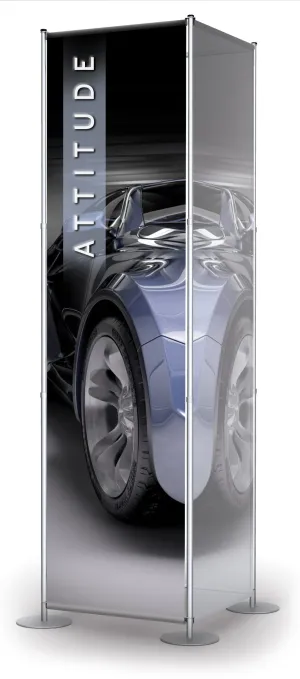 4 Section Partition | 30 Inch Silver
