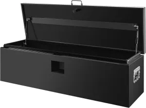 48 Inch Steel Heavy Duty Truck Bed Tool Box Black Steel Metal Box PickUp Storage Organizer for Storage, Utility Trailer ToolBox for Truck, Pickup, RV, Trailer