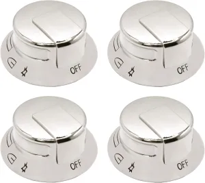 4Pack 318569904 Cooktop Burner Control Knob Compatible with Frigidaire Electrolux Replaces 3514026 AP5809436 PS9495257 EAP9495257