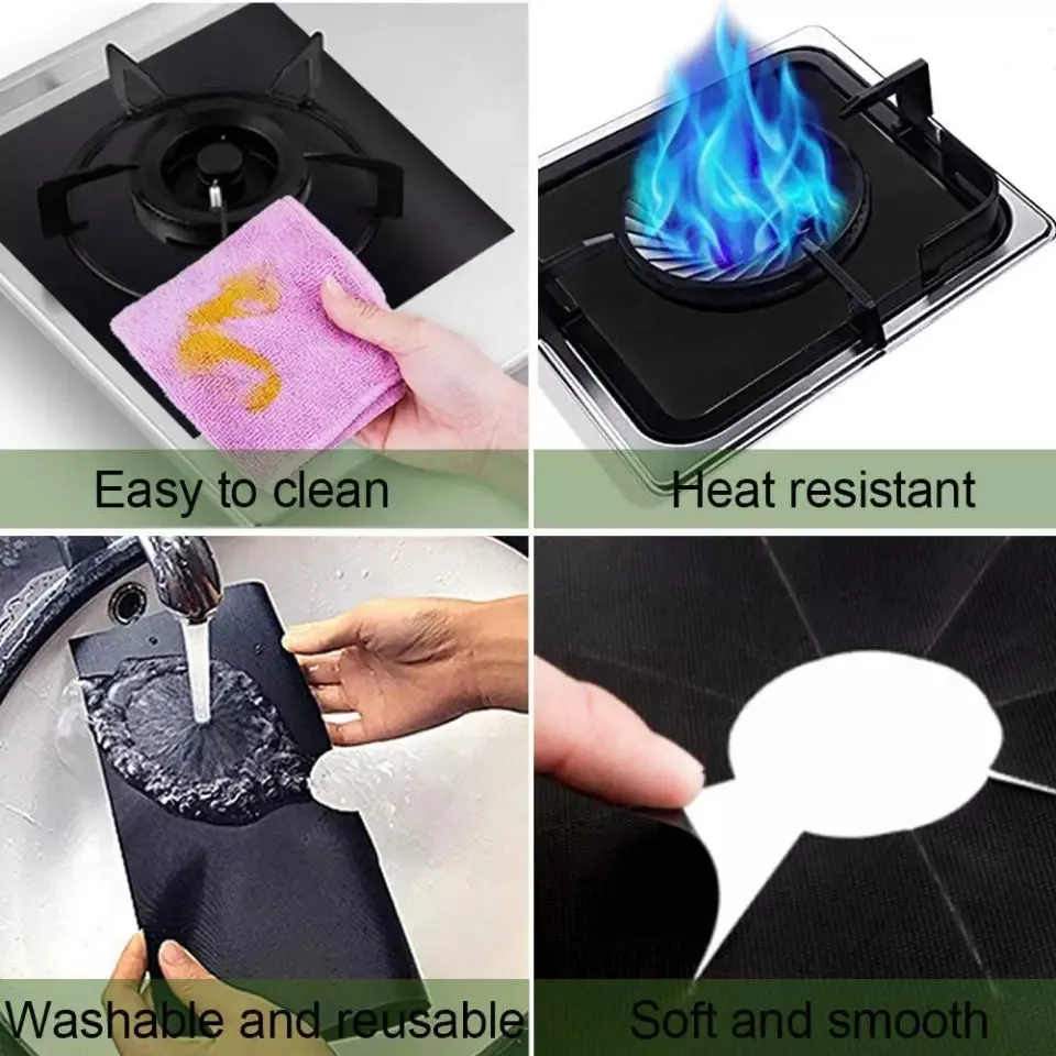 4PC Stove Protector Cover Liner 