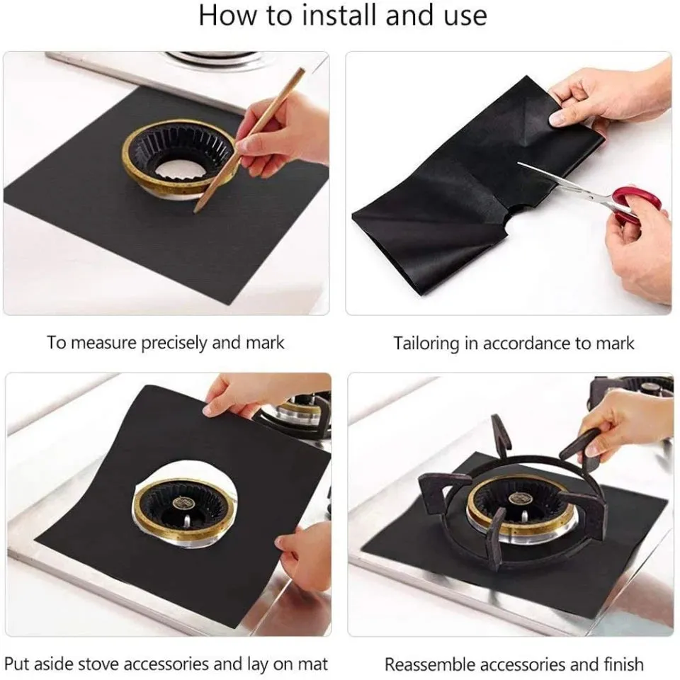 4PC Stove Protector Cover Liner 
