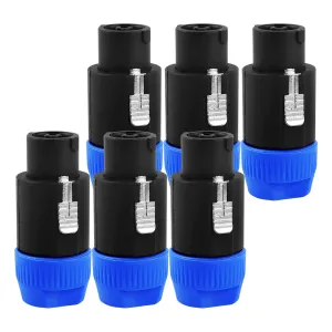 6pcs 8 Pole Speakon Connector - Pack of 6 Pro Audio Jack Amplifier NL8 Speak-On Quick Lock Plugs - Compatible with Neutrik Speak-On NL8FC, NL8FX, NL8MP, NL8MPR for Loudspeaker Connection