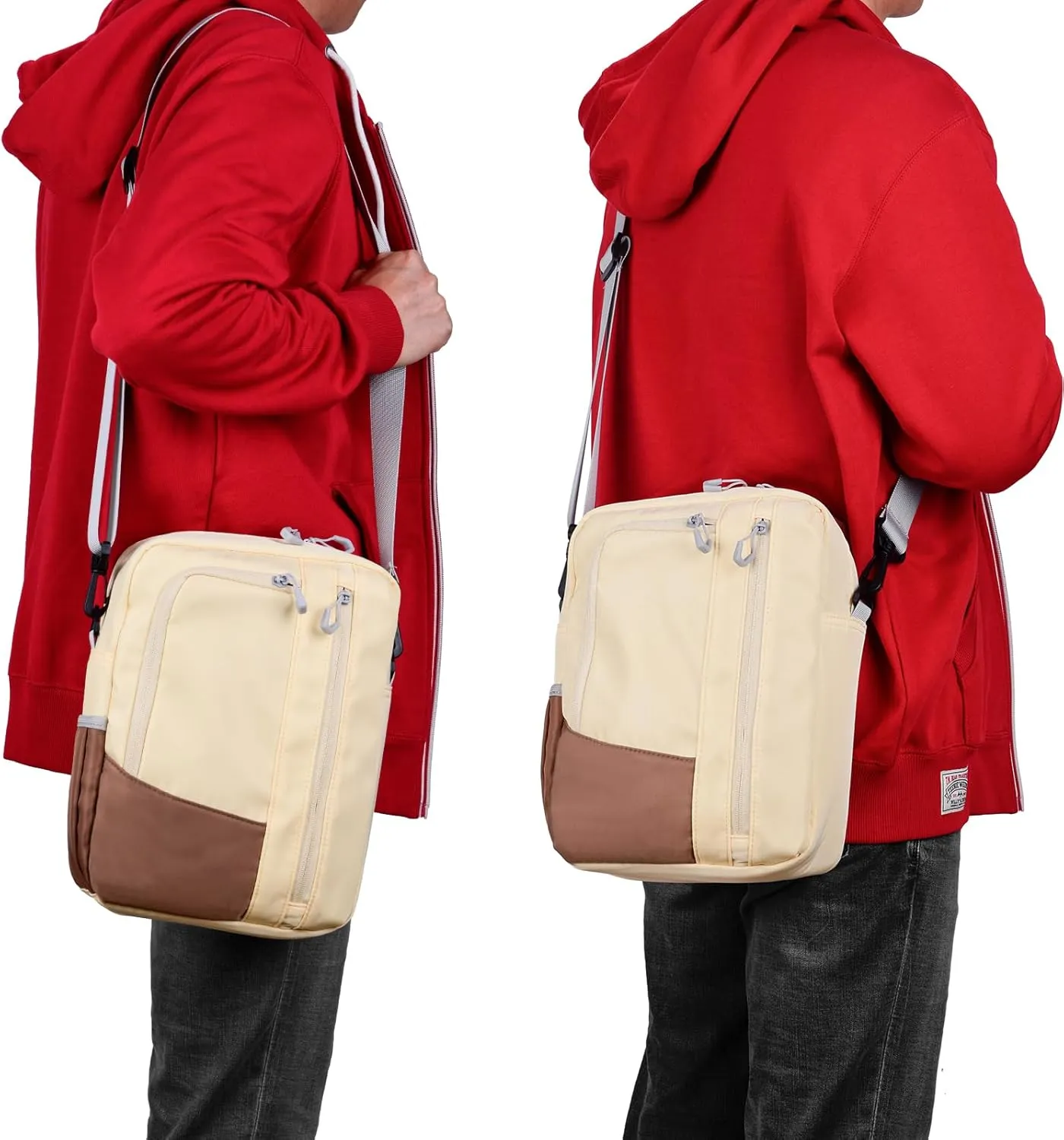 7-8 Inch Tablet Sleeve Bag with Shoulder Strap, Carrying Case for iPad Mini 7/6, Samsung Tab A7 Lite/A 8.0, Fire HD 8, Phone, Wallet (Goose Yellow)