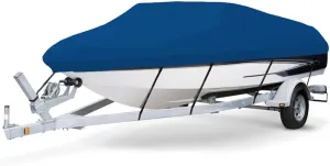 7.6 oz Solution Dyed Polyester Blue, Styled to FIT Boat Cover Compatible for Fisher Hawk 170 FS I/O 2001