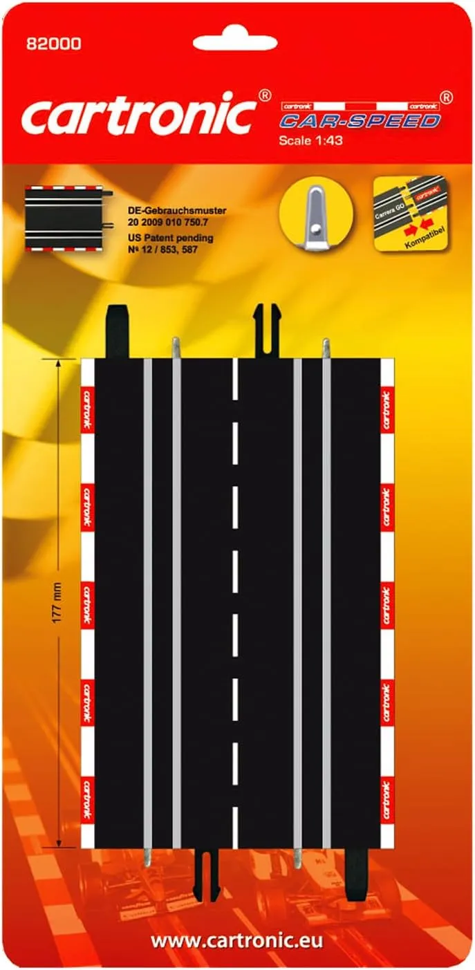 82000 2 Pieces Car Speed Straight Race Track Expansion, Multi Color