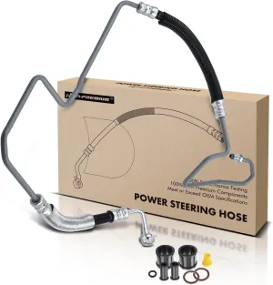 A-Premium Power Steering Pressure Hose Line Assembly Compatible with Lexus RX300 1999 2000 2001 2002 2003, 3.0L Gas, with Bushing & Washer & O-ring, Pump to Rack/Gear