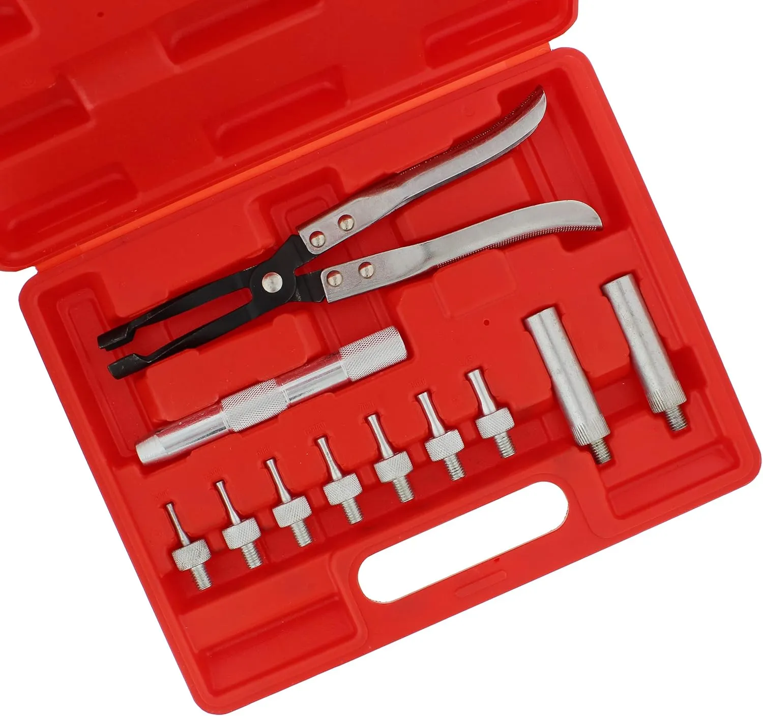 ABN Valve Stem Seal Remover and Installer 11-Piece Tool Kit with Carrying Case – Pliers, Drive Handle, Sockets, Adapters