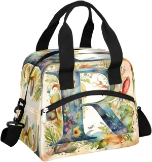 Abstraction Design Theme Insulated Lunch Bag Women Reusable Lunch Tote for Adult Men Adjustable Shoulder Strap Cooler Durable Lunch Box for Picnic Office Work Travel
