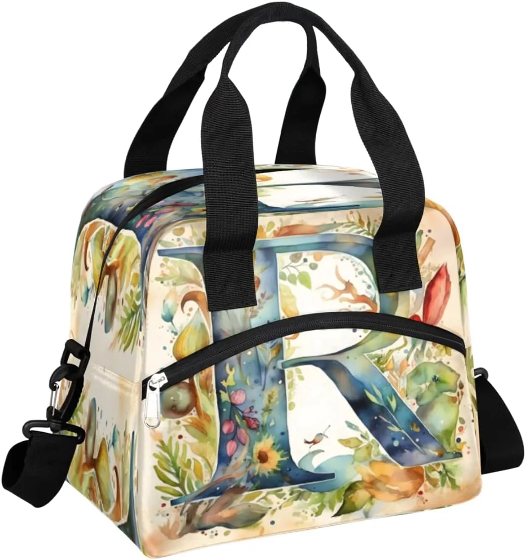 Abstraction Design Theme Insulated Lunch Bag Women Reusable Lunch Tote for Adult Men Adjustable Shoulder Strap Cooler Durable Lunch Box for Picnic Office Work Travel