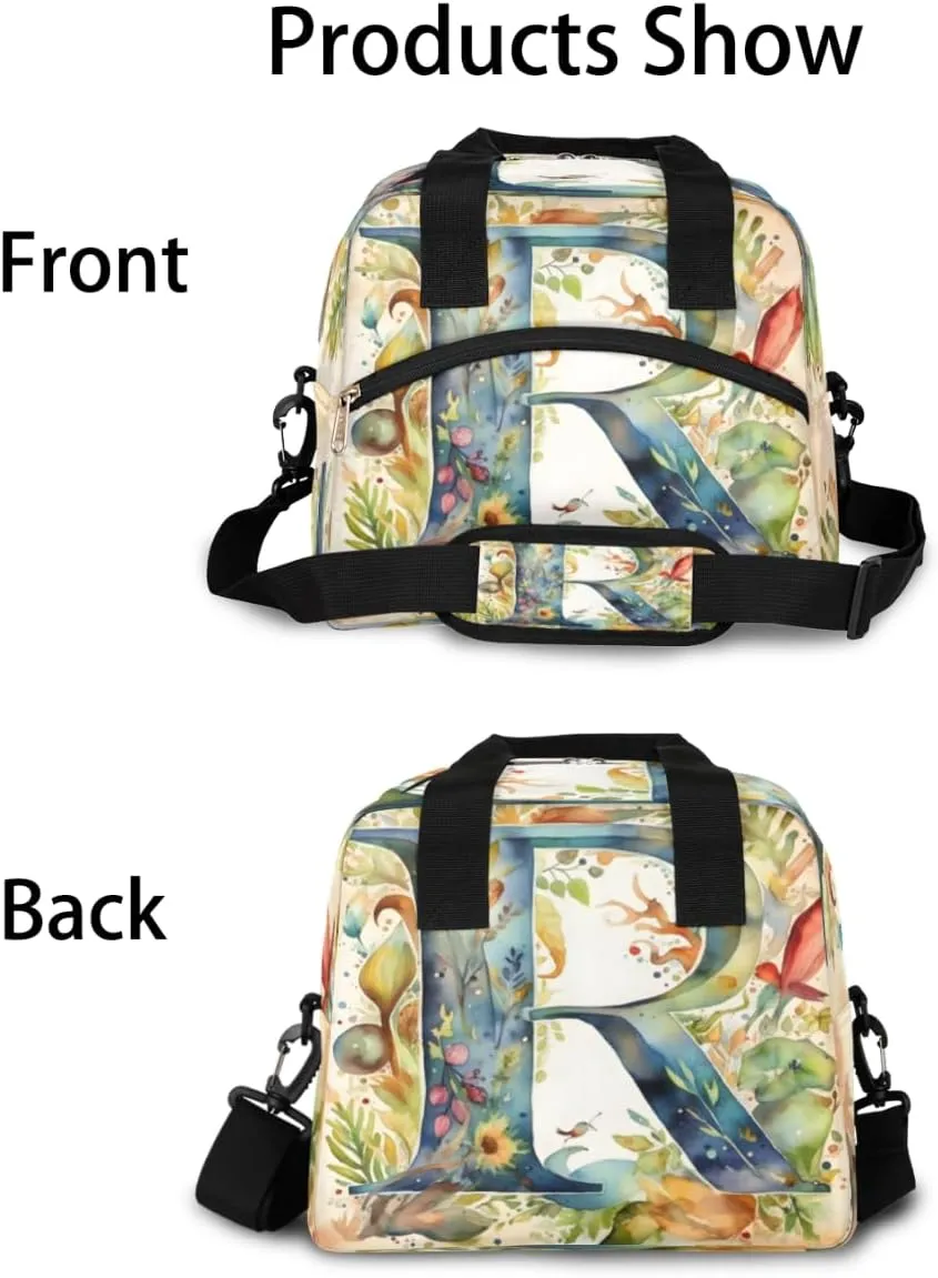 Abstraction Design Theme Insulated Lunch Bag Women Reusable Lunch Tote for Adult Men Adjustable Shoulder Strap Cooler Durable Lunch Box for Picnic Office Work Travel