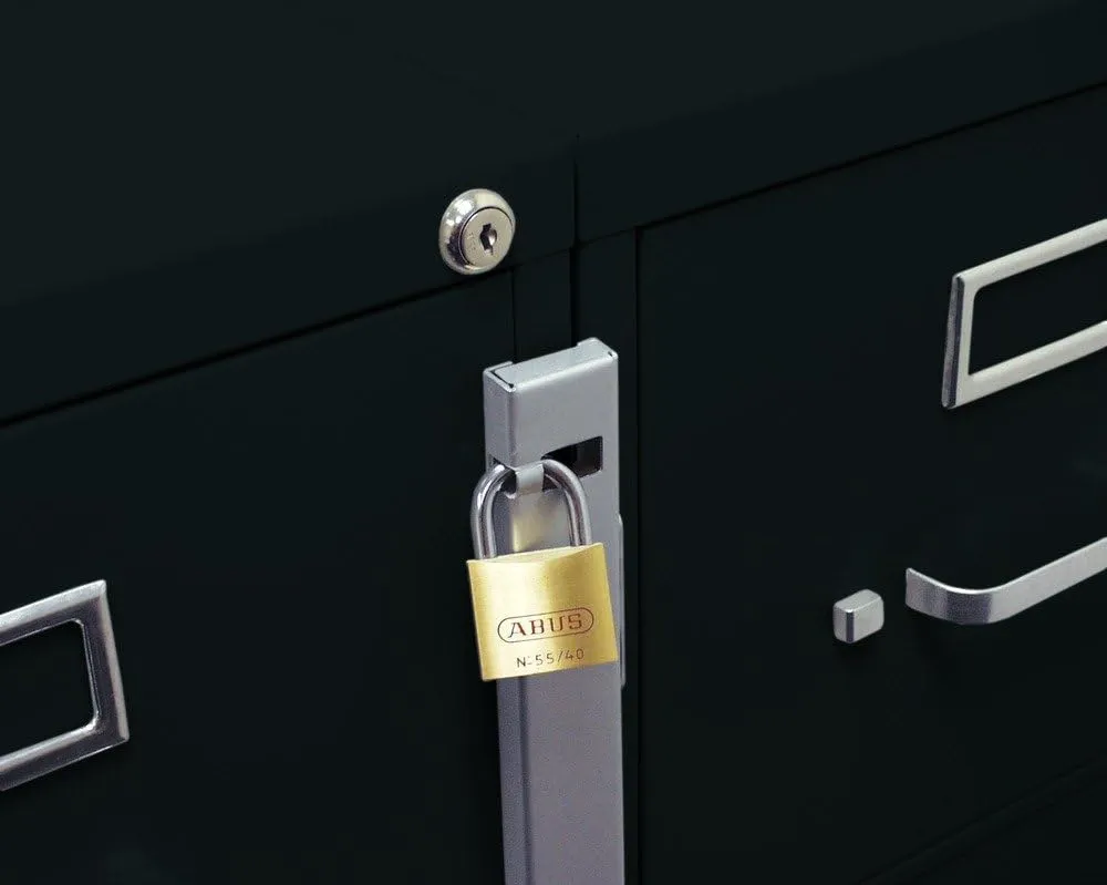 ABUS 07040 Chrome File Bar, 4 Drawer, Grey
